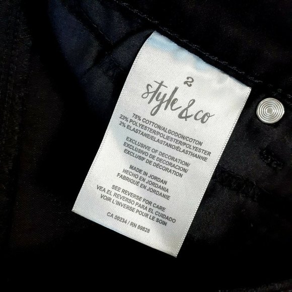 Style & Co Women's Denim Jeans ~ Sz 2 ~Black - Picture 6 of 6